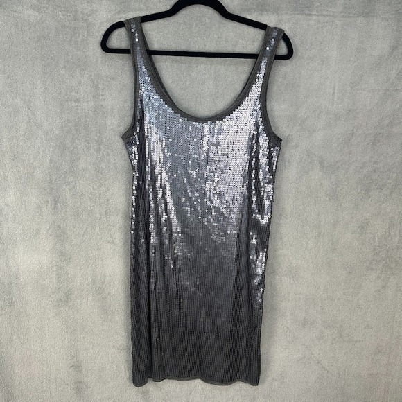 Vince Dresses & Skirts - Vince Dress Womens Small Gray Sequin Sleeveless Mini Party NYE Holiday Stretch